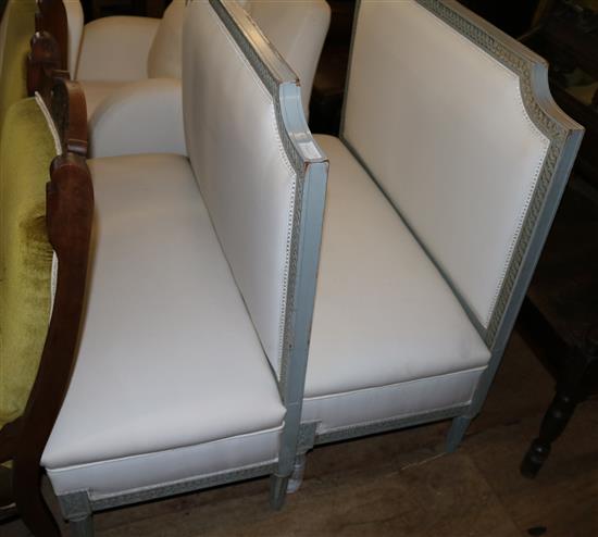 Pair bench chairs